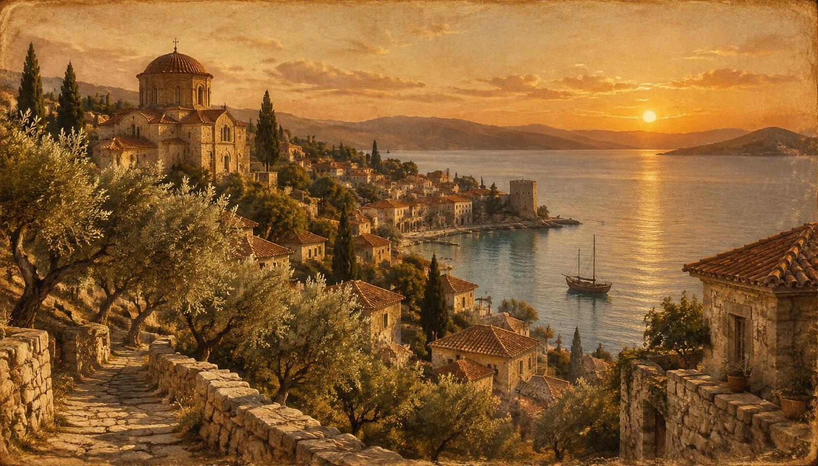 Triglia on the Sea of Marmara at dusk